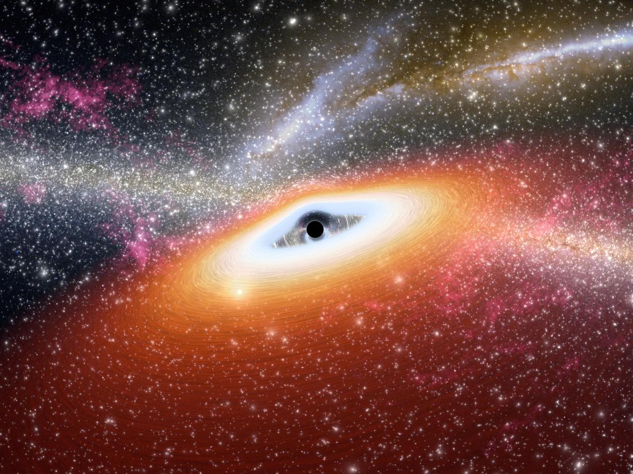 Prehistoric Black Hole Artist Concept