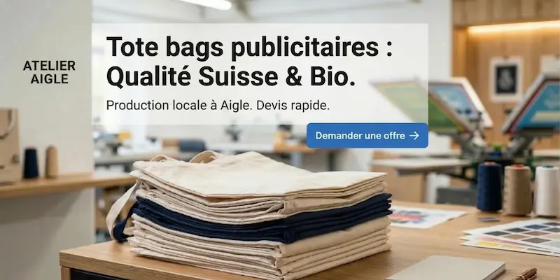 Tote bags publicitaires Suisse bio - MonTote