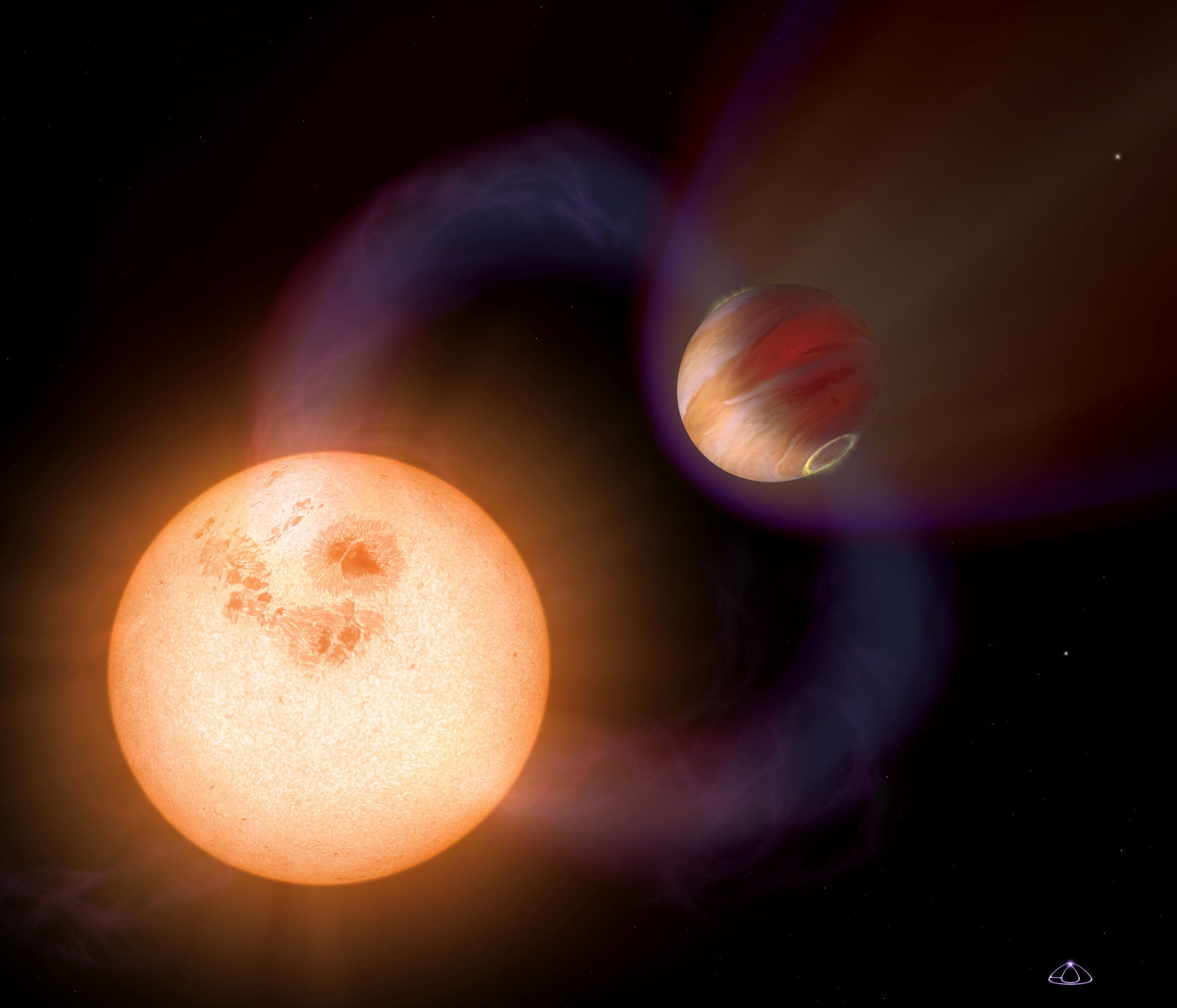 Artist's impression of an ultra-short-period planet — TOI-5205 b : la planète interdite défie tout