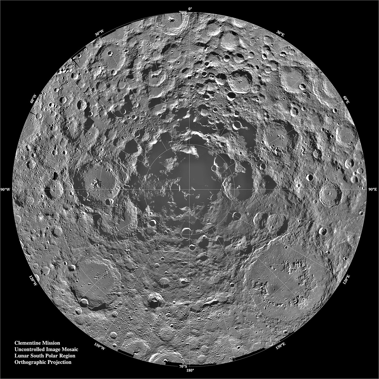Moon South Pole — JWST cherche une Lune jumelle... et échoue